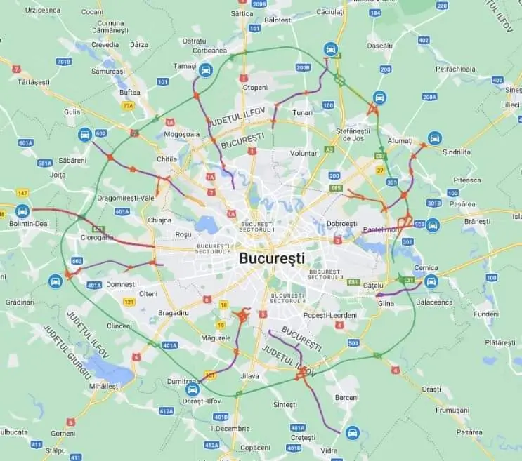Autostrada A0 în Ilfov - Centura Bucuresti