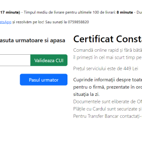 Certificat constatator cu istoric