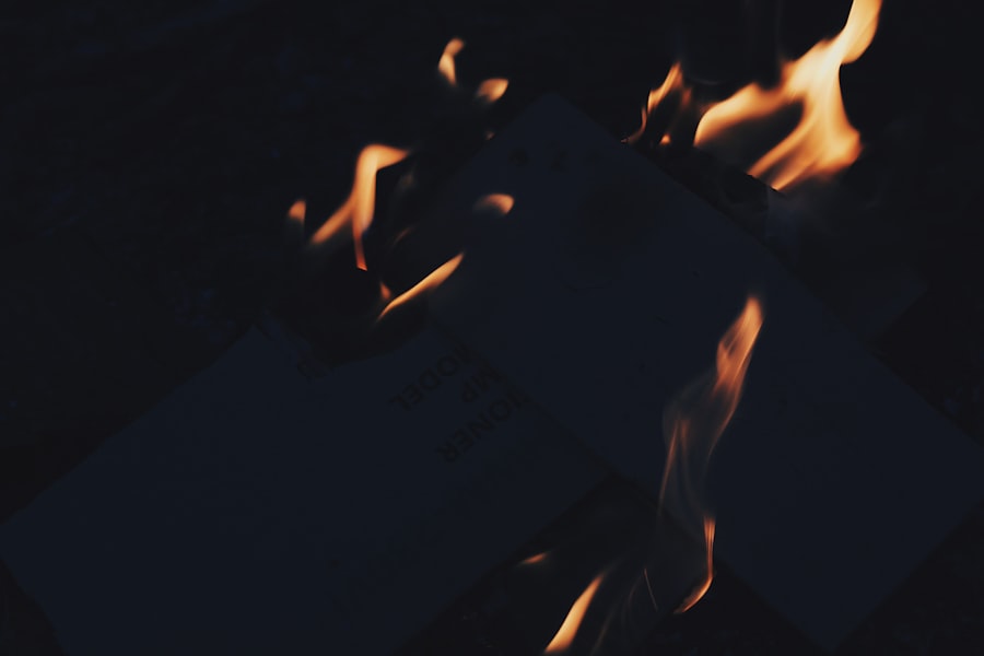Burning flames