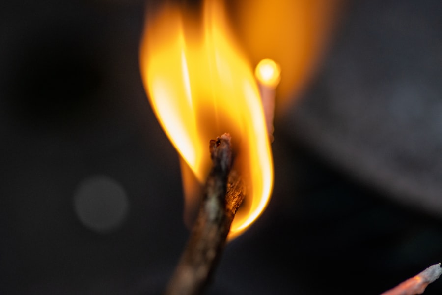 Photo Burning flames