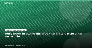 Bullying-ul în școlile din Ilfov — ce arată datele și ce fac școlile