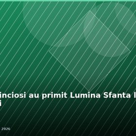 Mii de credinciosi au primit Lumina Sfanta la Biserica din Otopeni