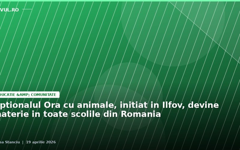 Optionalul Ora cu animale, initiat in Ilfov, devine materie in toate scolile din Romania