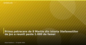 Prima petrecere de 8 Martie din istoria Ștefăneștilor de Jos a reunit peste 1.000 de femei