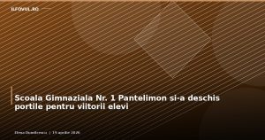 Școala Gimnazială Nr. 1 Pantelimon și-a deschis porțile pentru viitorii elevi