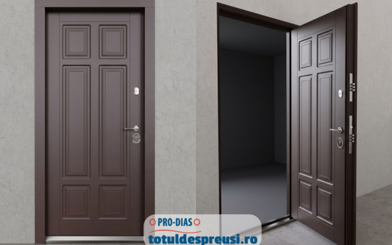 Usa metalica de exterior maro - Totuldespreusi.ro