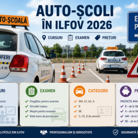 Auto-școli în Ilfov 2026 - cursuri, examen, prețuri