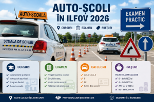 Auto-școli în Ilfov 2026 - cursuri, examen, prețuri