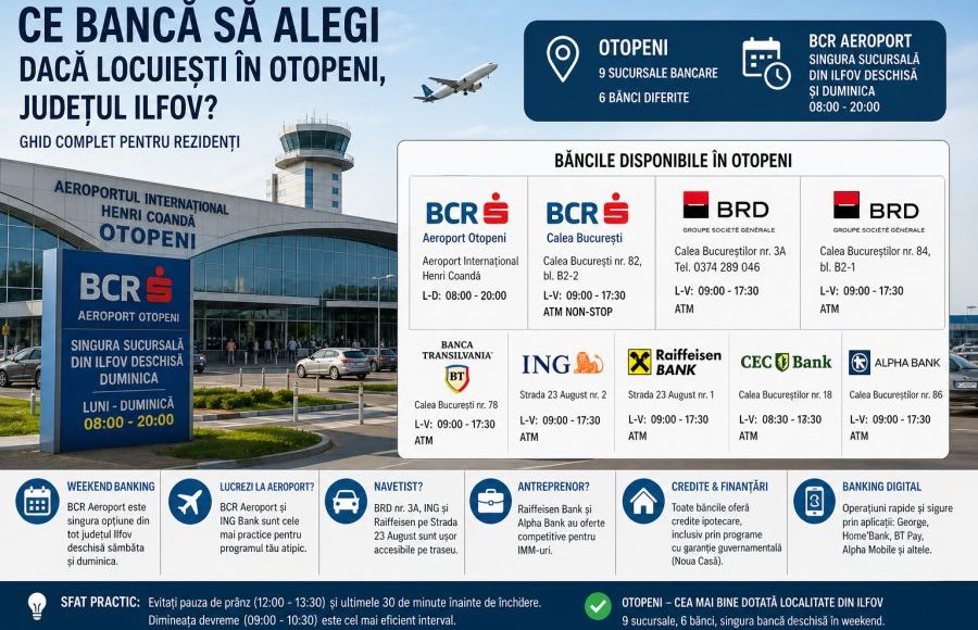 Ce bancă să alegi dacă locuiești în Otopeni