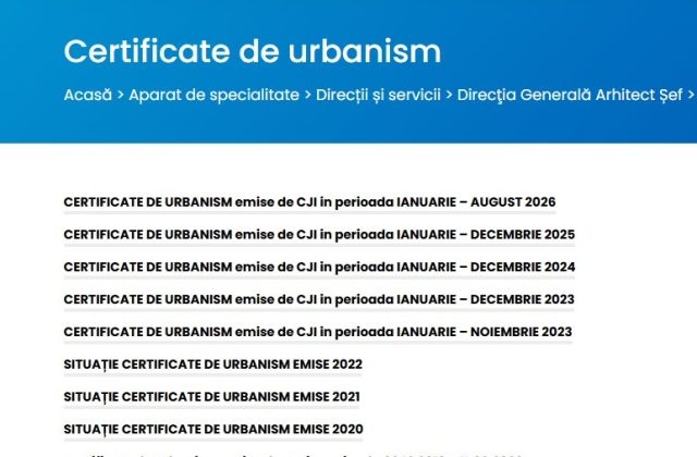 Certificat de urbanism în Ilfov