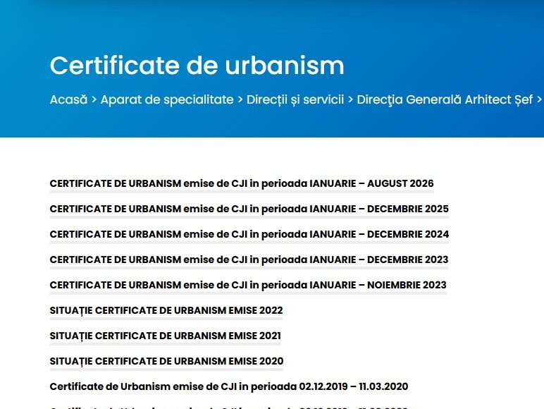 Certificat de urbanism în Ilfov