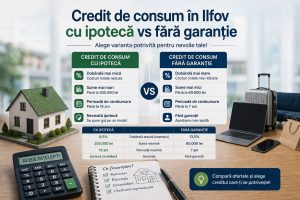 Credit de consum cu ipotecă vs fără garanție în Ilfov