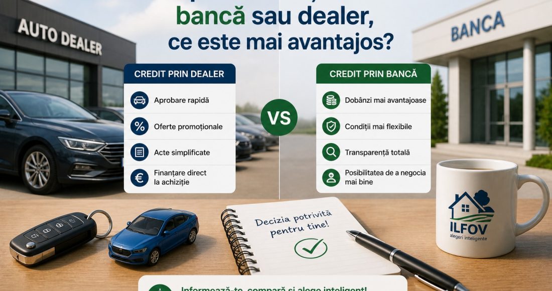 Credit pentru mașină în Ilfov - bancă sau dealer