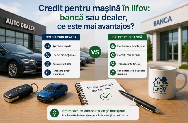 Credit pentru mașină în Ilfov - bancă sau dealer