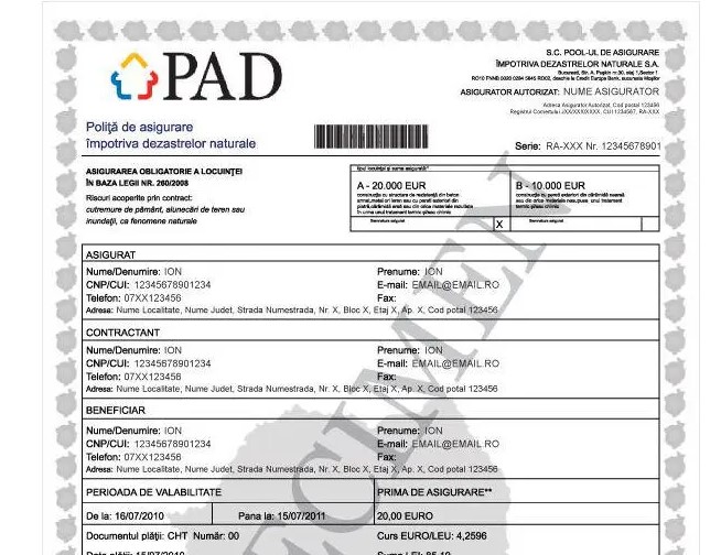 PAID + asigurări locuință în Ilfov