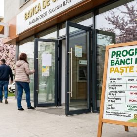 Program bănci Ilfov de Paște 2025 - ce sucursale sunt deschise și când