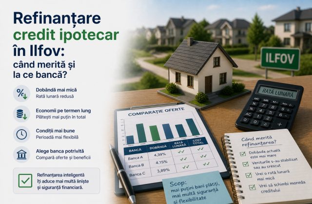 Refinanțare credit ipotecar în Ilfov