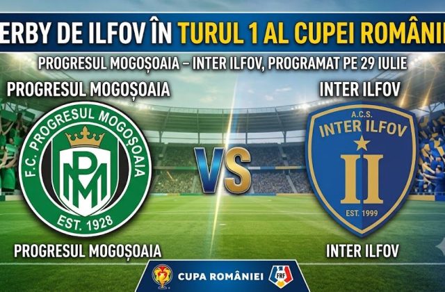 Derby de Ilfov în Turul 1 al Cupei României. Progresul Mogoșoaia – Inter Ilfov, programat pe 29 iulie