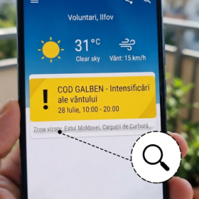 Ilfov nu este inclus în Cod galben de vânt din 28 iulie. De ce apar totuși alerte pe unele site-uri meteo