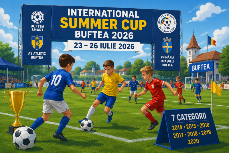 International Summer Cup Buftea 2026, programată între 23 și 26 iulie pentru șapte generații de copii