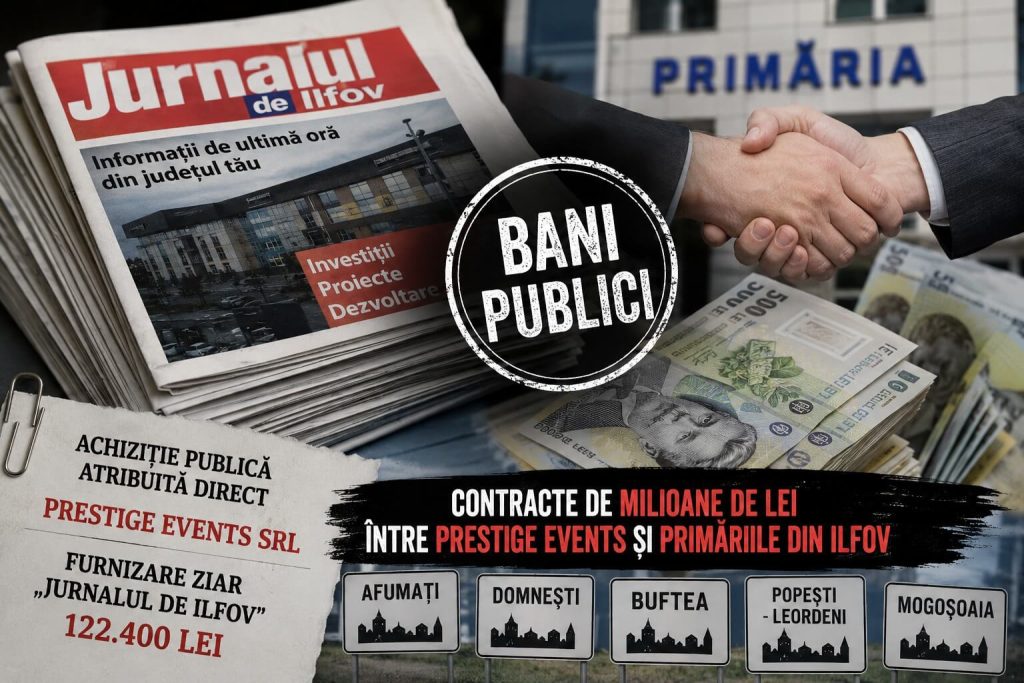 Bani publici pentru Jurnalul de Ilfov contractele cu Afumați, Buftea, Domnești și alte administrații locale
