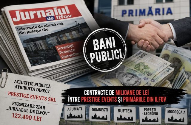 Bani publici pentru Jurnalul de Ilfov contractele cu Afumați, Buftea, Domnești și alte administrații locale