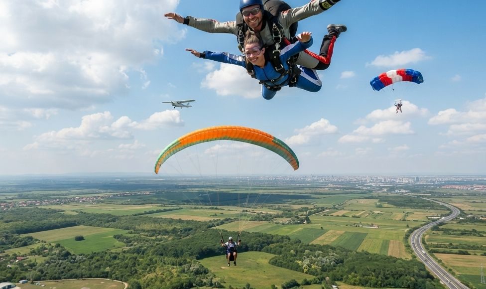 Skydiving și paragliding aproape de Ilfov