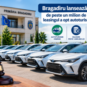Bragadiru lansează licitația de peste un milion de lei pentru leasingul a opt autoturisme hibride