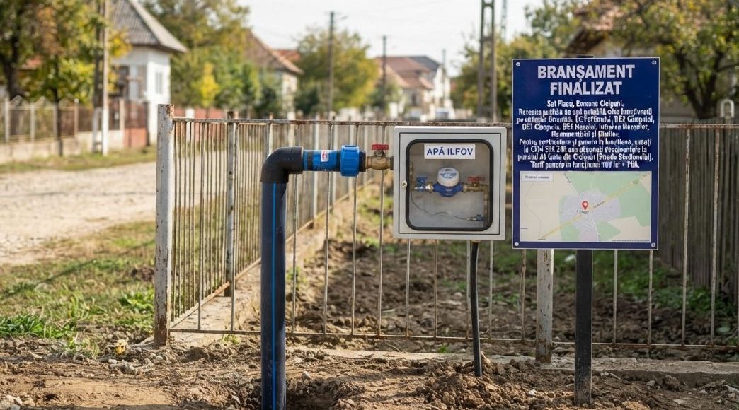 Branșamente de apă finalizate pe nouă străzi din Piscu Comuna Ciolpani