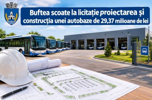 Buftea licitează autobaza de 29,37 milioane lei