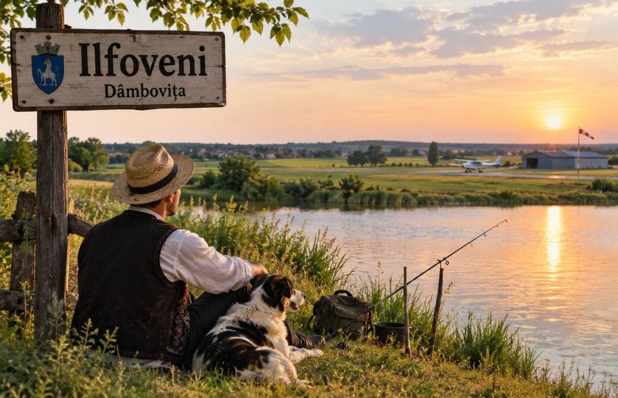Descoperă Ilfoveni, Dâmbovița: unde se află satul, Lacul Ilfoveni, Balta Ilfoveni, pescuitul, barajul, harta zonei și Aerodromul Ilfoveni.